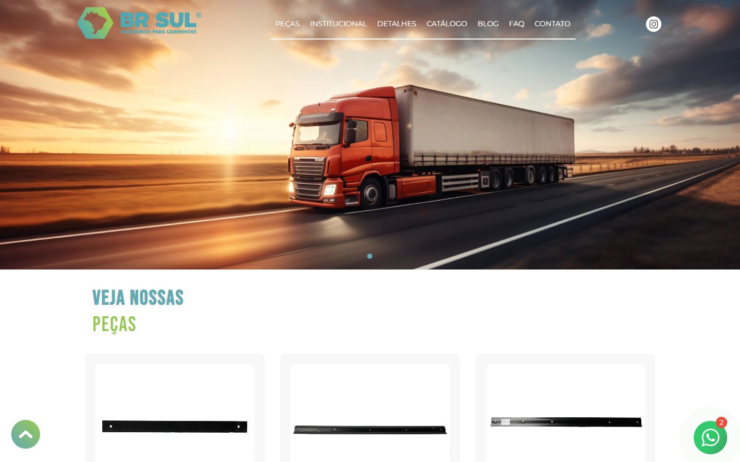 Site da BR Sul no computador