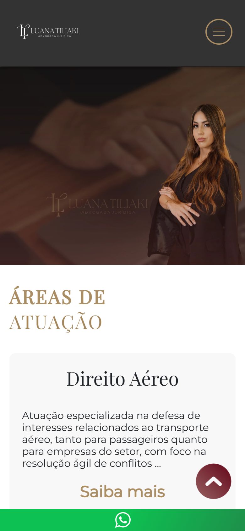 Site de Luana Tiliaki no celular